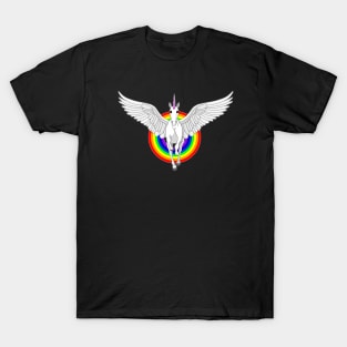 Unicorn Pegasus w/ Rainbow T-Shirt